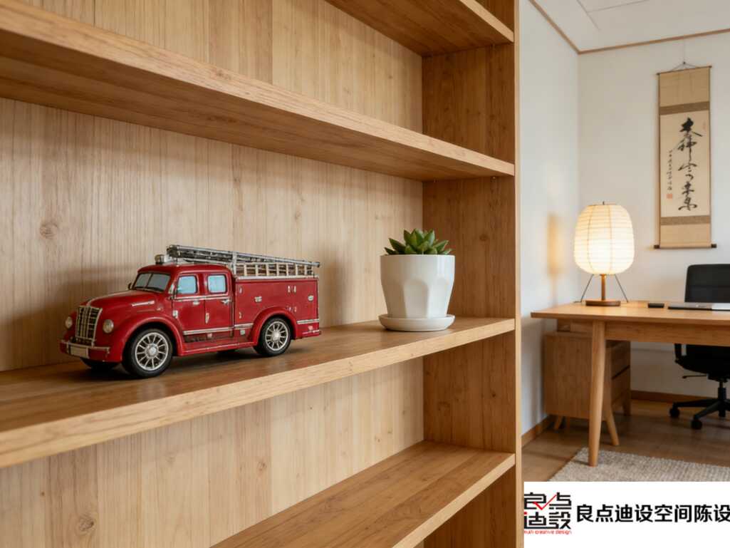 办公室秒变日剧场景✨原木+复古小车+纸灯，装修软装设计太会拿捏氛围感了!